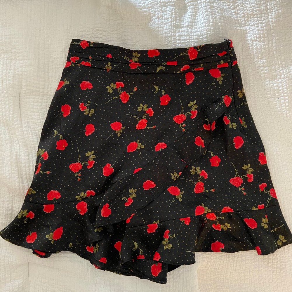 Zara Floral Wrap Skort!